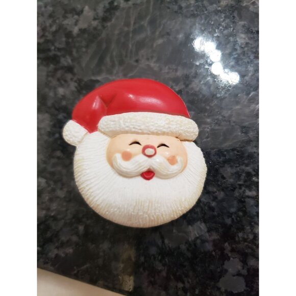 Vintage Christmas Brooch Pin Lot of 5 Santa, ear Tree, Dangeling Cow - Picture 5 of 15